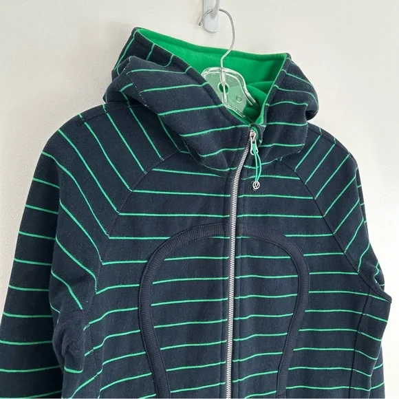 Lululemon Scuba Hoodie Green Bean Inkwell Size 12 - Picture 5 of 15